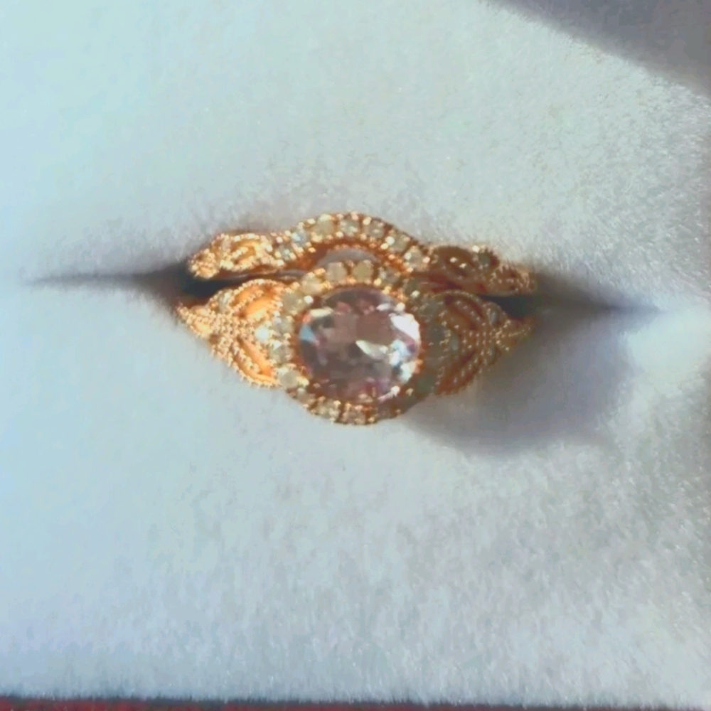 10kt Rose Gold Wedding Set